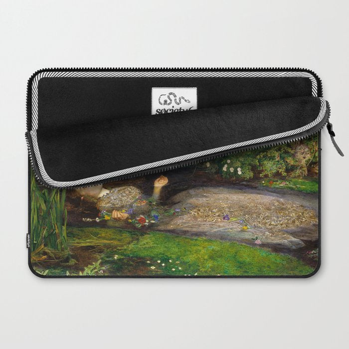 Ophelia Painting by John Everett Millais Laptop Sleeve Gallery Image 2