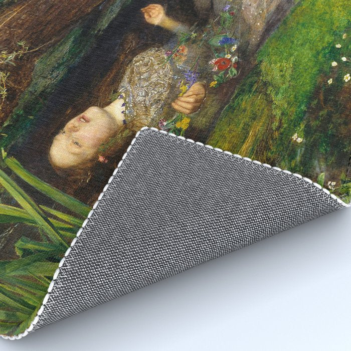 Ophelia Painting by John Everett Millais Rug Gallery Image 4