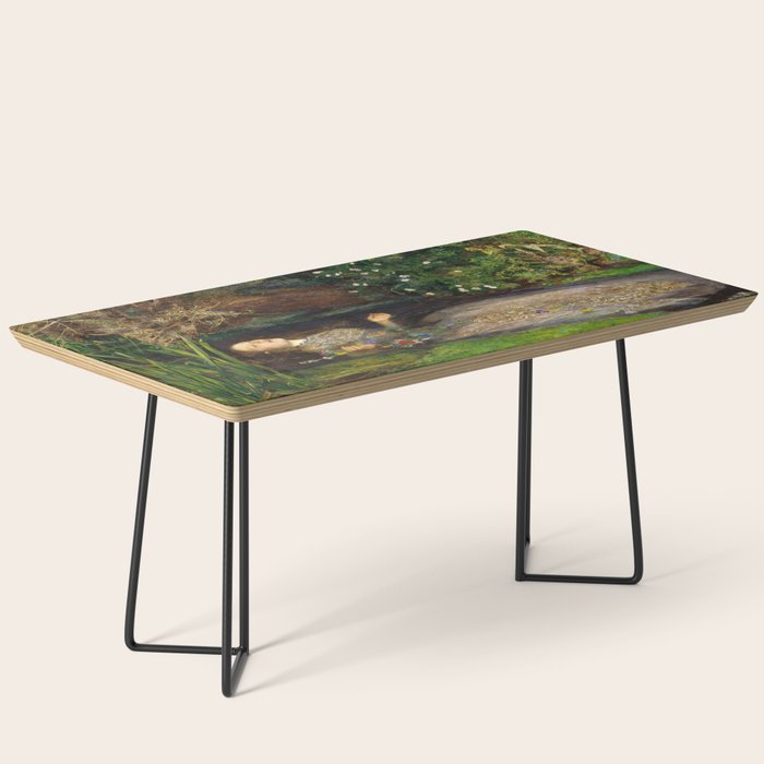 Ophelia Painting by John Everett Millais Coffee Table Gallery Image 1