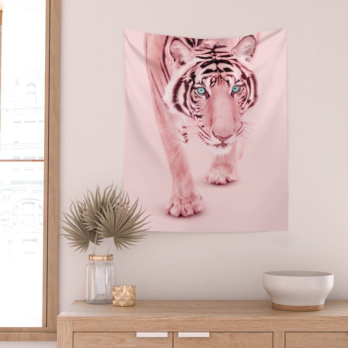 PINK TIGER Wall Tapestry Gallery Image 2
