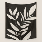 Minimalist plants and leaves Art 3 Wall Tapestry Gallery Image 4