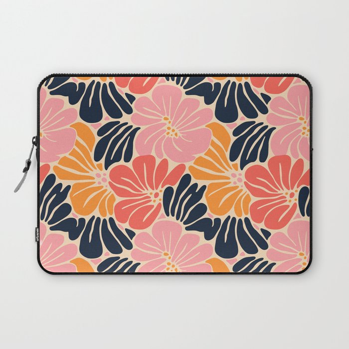 Abstract vintage flower art pattern Laptop Sleeve Gallery Image 1