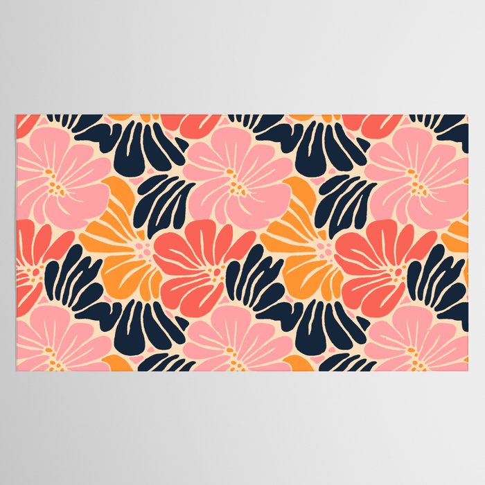 Abstract vintage flower art pattern Tablecloth Gallery Image 2