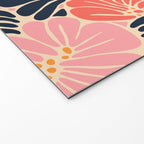 Abstract vintage flower art pattern Welcome Mat Gallery Image 2