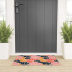 Abstract vintage flower art pattern Welcome Mat Gallery Image 3