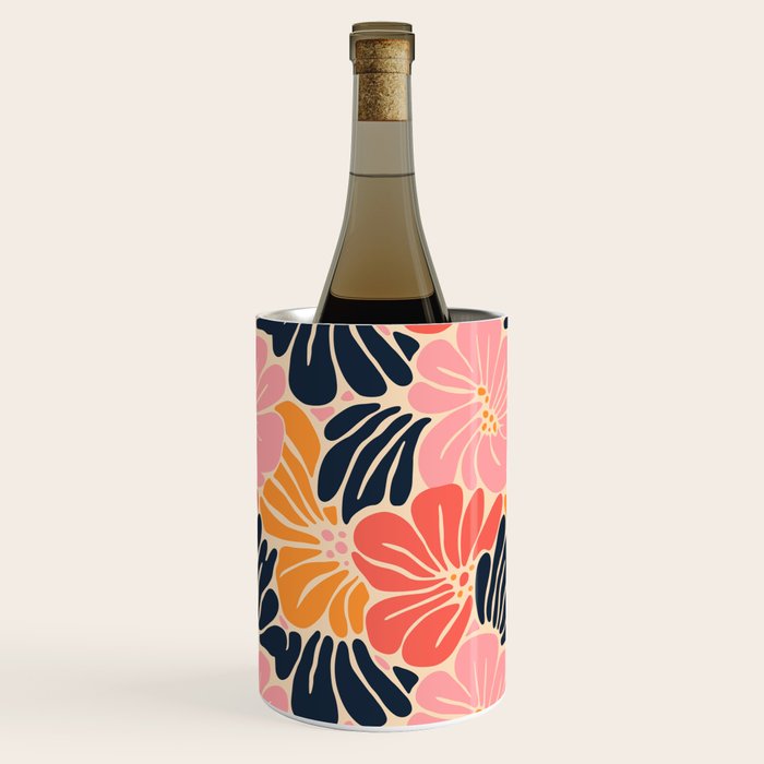 Abstract vintage flower art pattern Wine Chiller Gallery Image 3