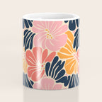 Abstract vintage flower art pattern Coffee Mug Gallery Image 4