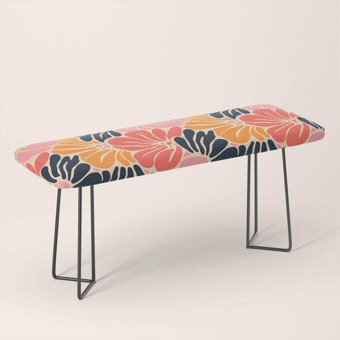 Abstract vintage flower art pattern Bench Gallery Image 1