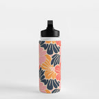 Abstract vintage flower art pattern Water Bottle Gallery Image 3