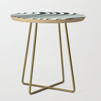 Wavy Stripes XII - Mint, Black and White Side Table Gallery Image 1