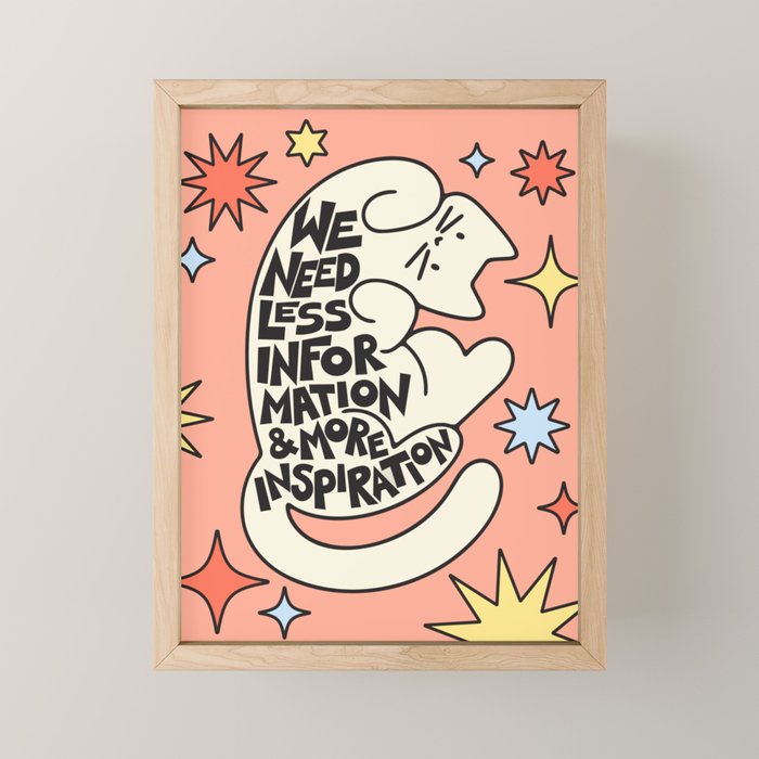 Less Info More Inspo Mini Art Print Gallery Image 1