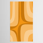 Retro Groove Minimalist Midcentury Abstract Pattern Mustard Ochre Orange Tablecloth Gallery Image 2