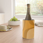 Retro Groove Minimalist Midcentury Abstract Pattern Mustard Ochre Orange Wine Chiller Gallery Image 4