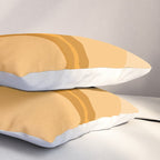 Retro Groove Minimalist Midcentury Abstract Pattern Mustard Ochre Orange Pillow Sham Gallery Image 3