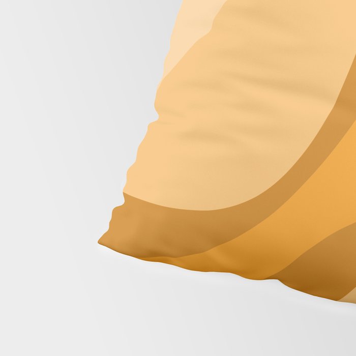 Retro Groove Minimalist Midcentury Abstract Pattern Mustard Ochre Orange Pillow Sham Gallery Image 4