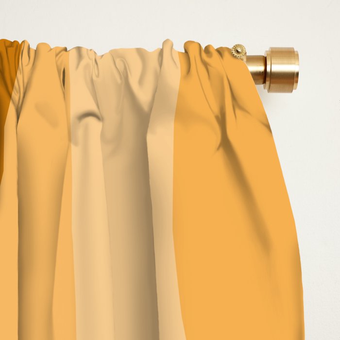 Retro Groove Minimalist Midcentury Abstract Pattern Mustard Ochre Orange Window Curtain Gallery Image 2