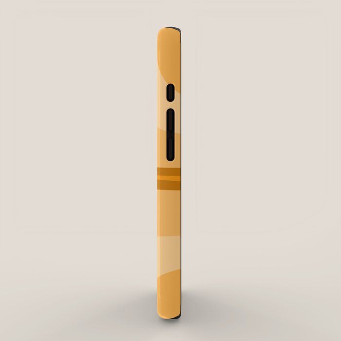Retro Groove Minimalist Midcentury Abstract Pattern Mustard Ochre Orange iPhone Case Gallery Image 2