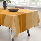 Retro Groove Minimalist Midcentury Abstract Pattern Mustard Ochre Orange Tablecloth Gallery Image 3