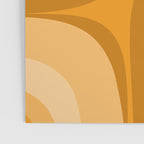 Retro Groove Minimalist Midcentury Abstract Pattern Mustard Ochre Orange Poster Gallery Image 3