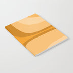 Retro Groove Minimalist Midcentury Abstract Pattern Mustard Ochre Orange Notebook Gallery Image 2