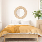 Retro Groove Minimalist Midcentury Abstract Pattern Mustard Ochre Orange Duvet Cover Gallery Image 3