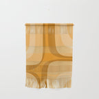 Retro Groove Minimalist Midcentury Abstract Pattern Mustard Ochre Orange Wall Hanging Gallery Image 1