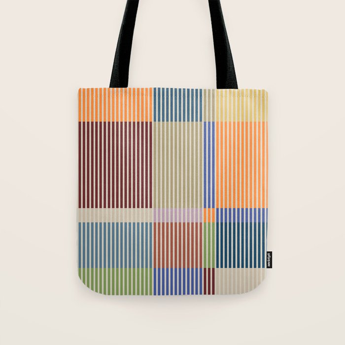 Linear Bauhaus Pattern 3. Tote Bag Gallery Image 1