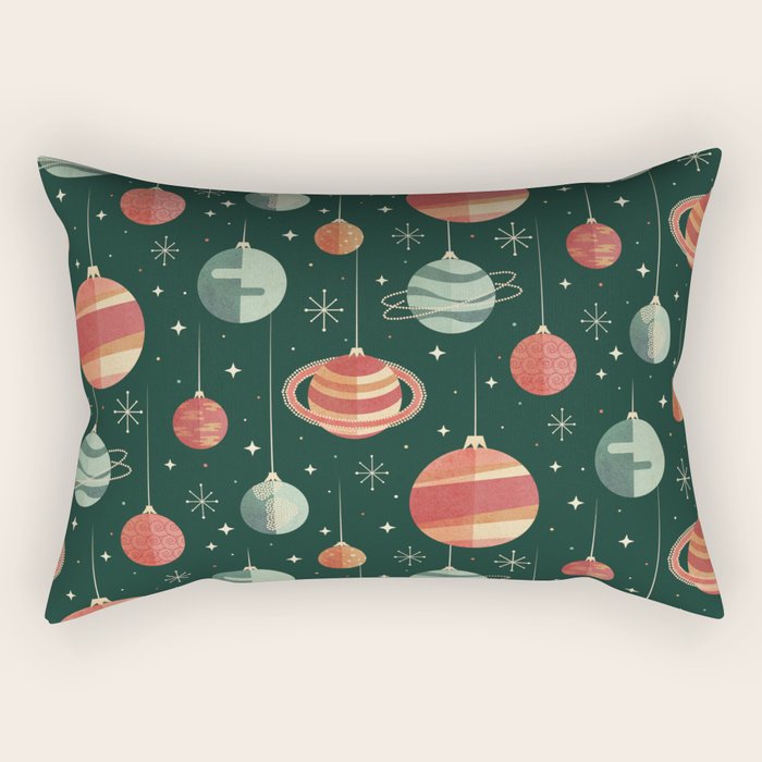 Joy to the Universe (on Green) Rectangular Pillow Gallery Image 1