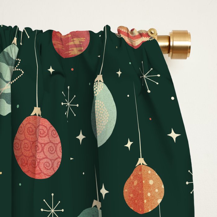 Joy to the Universe (on Green) Window Curtain Gallery Image 2