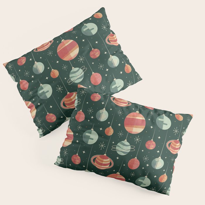 Joy to the Universe (on Green) Pillow Sham Gallery Image 3