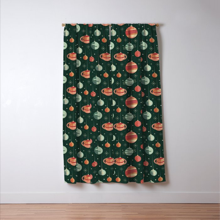 Joy to the Universe (on Green) Window Curtain Gallery Image 3