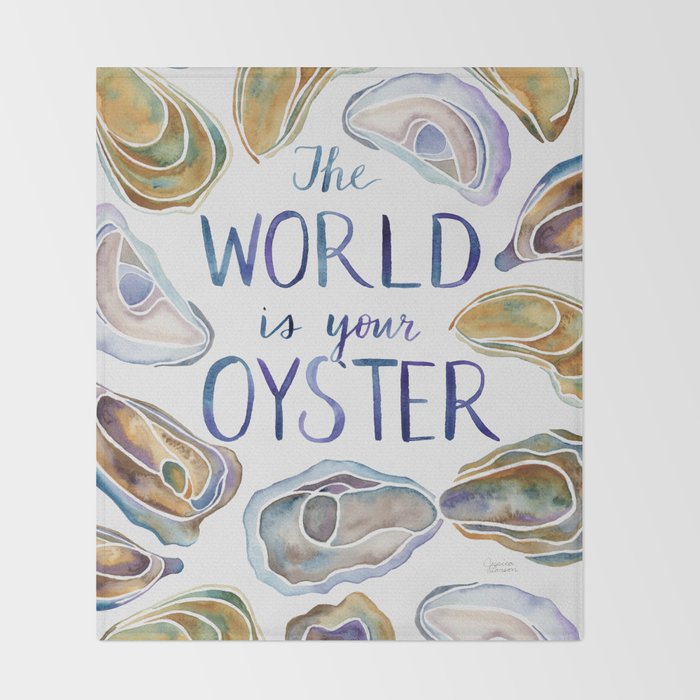 The World is Your Oyster Throw Blanket Gallery Image 2