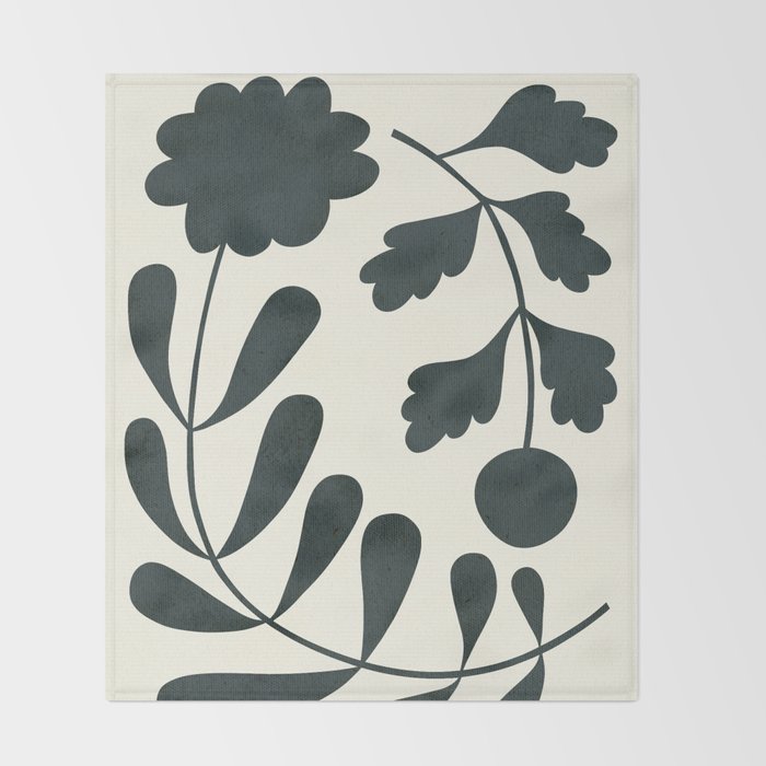 Abstract-botanical 42-3 Throw Blanket Gallery Image 2