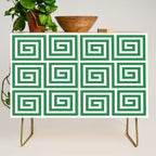Greek Key Pattern 130 Green Credenza Gallery Image 1