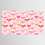 Ribbons and bows sweet coquette style hand drawn pattern Tablecloth Gallery Image 2