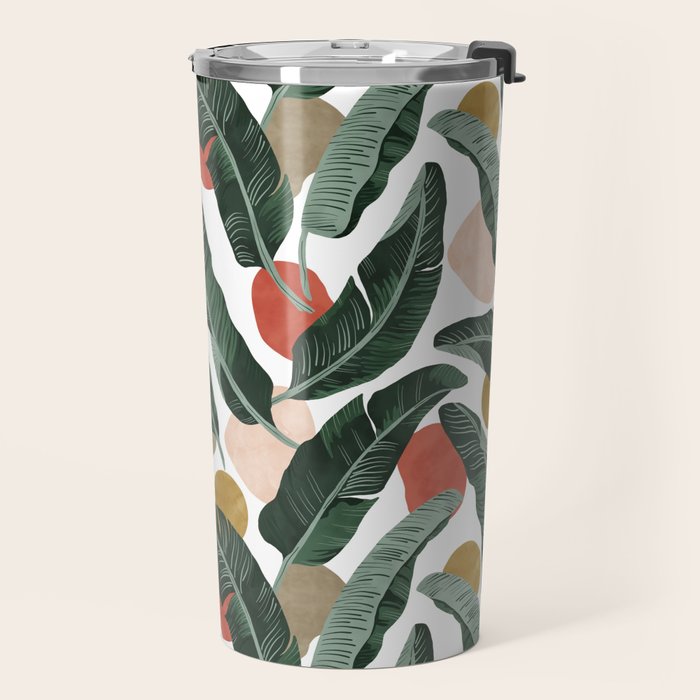 Modern banana leaf Travel Mug Gallery Image 2