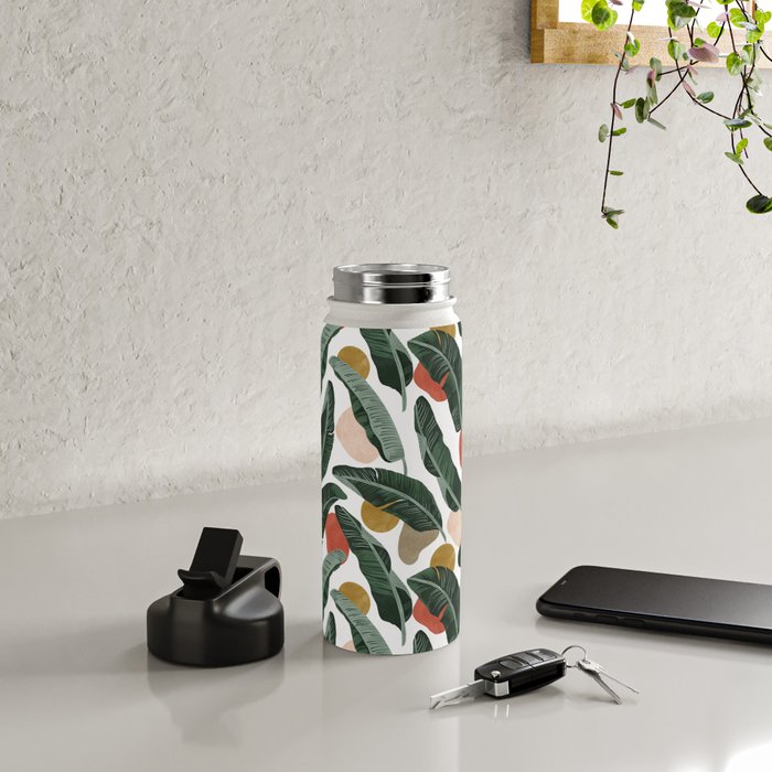 Modern banana leaf Water Bottle Gallery Image 4