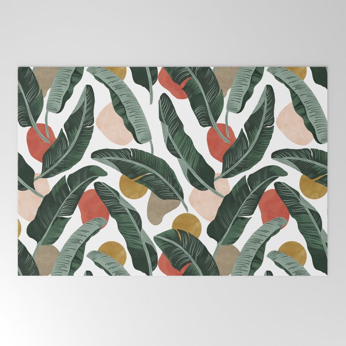 Modern banana leaf Welcome Mat Gallery Image 2