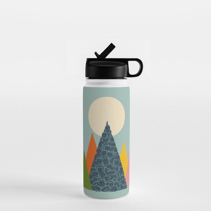 Cat Landscape 13 Water Bottle Gallery Image 1