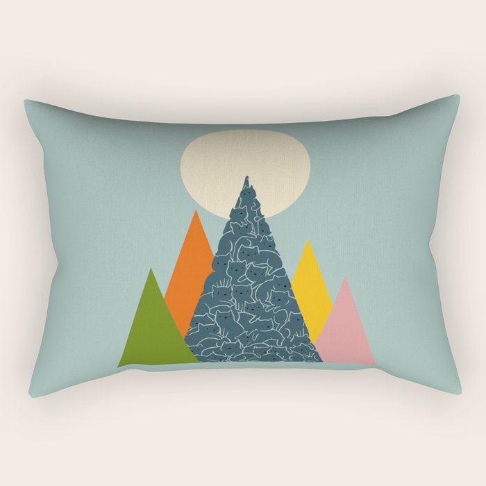 Cat Landscape 13 Rectangular Pillow Gallery Image 1