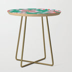 Retro Kitsch Christmas Ribbons on Stripy Bows - Red and Green Side Table Gallery Image 1