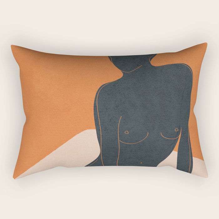 Abstract Nude III Rectangular Pillow Gallery Image 1