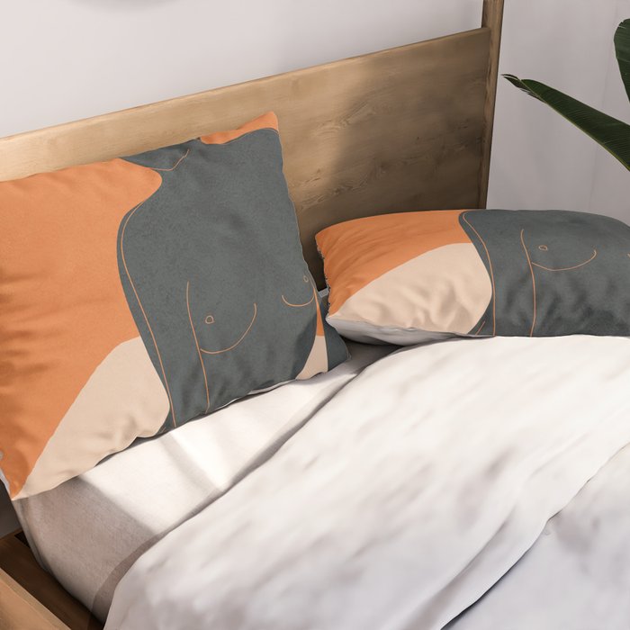 Abstract Nude III Pillow Sham Gallery Image 2