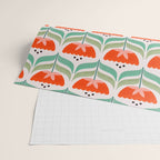 Retro Tulips Pattern Wrapping Paper Gallery Image 2