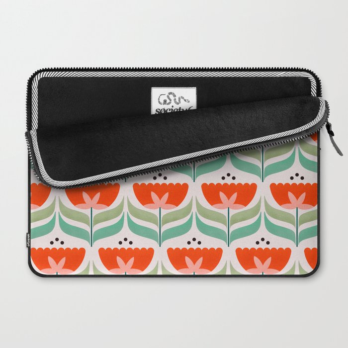 Retro Tulips Pattern Laptop Sleeve Gallery Image 2