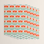 Retro Tulips Pattern Wrapping Paper Gallery Image 3