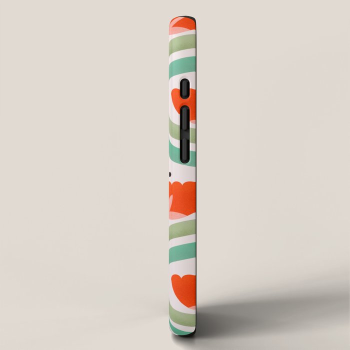 Retro Tulips Pattern iPhone Case Gallery Image 2