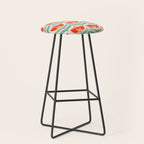 Retro Tulips Pattern Stool Gallery Image 1