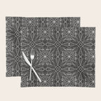 BW starry abstract mosaic A Placemat Gallery Image 1
