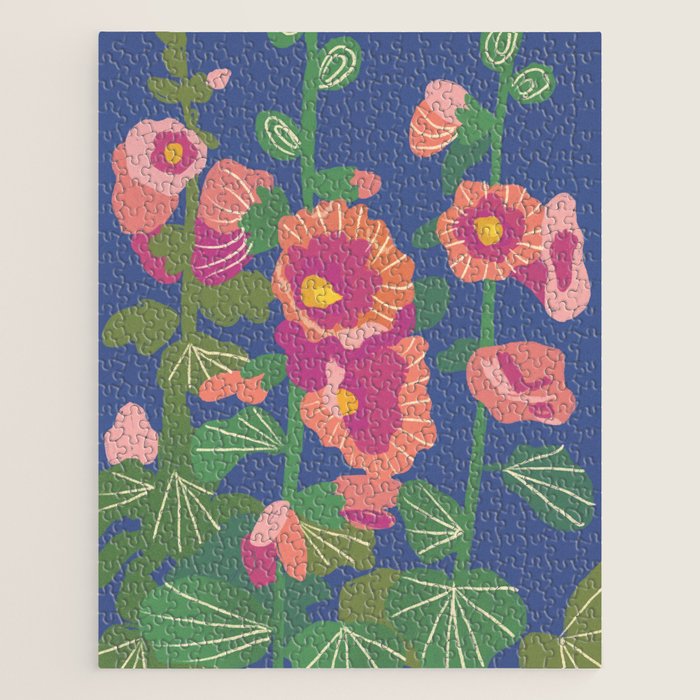 Hollyhocks Jigsaw Puzzle Gallery Image 1